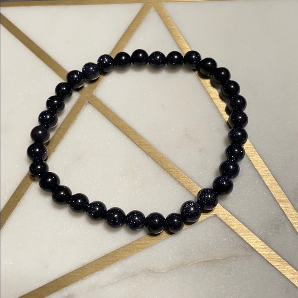 Goldstone blue bracelet
